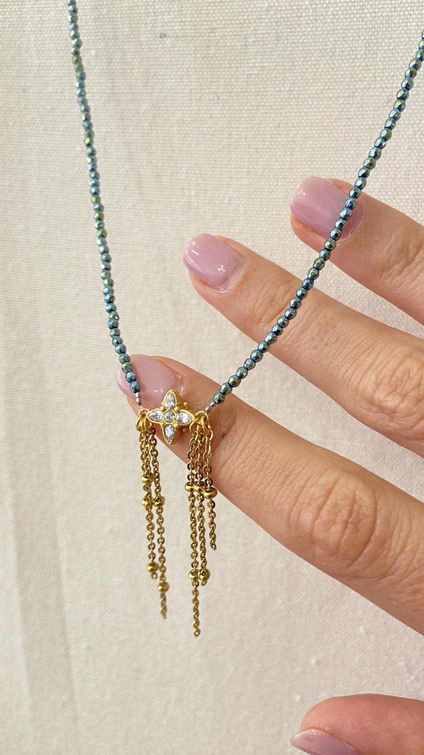 Collier Strass et Perle - Marion