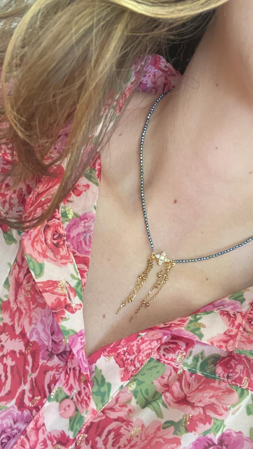 Collier Strass et Perle - Marion