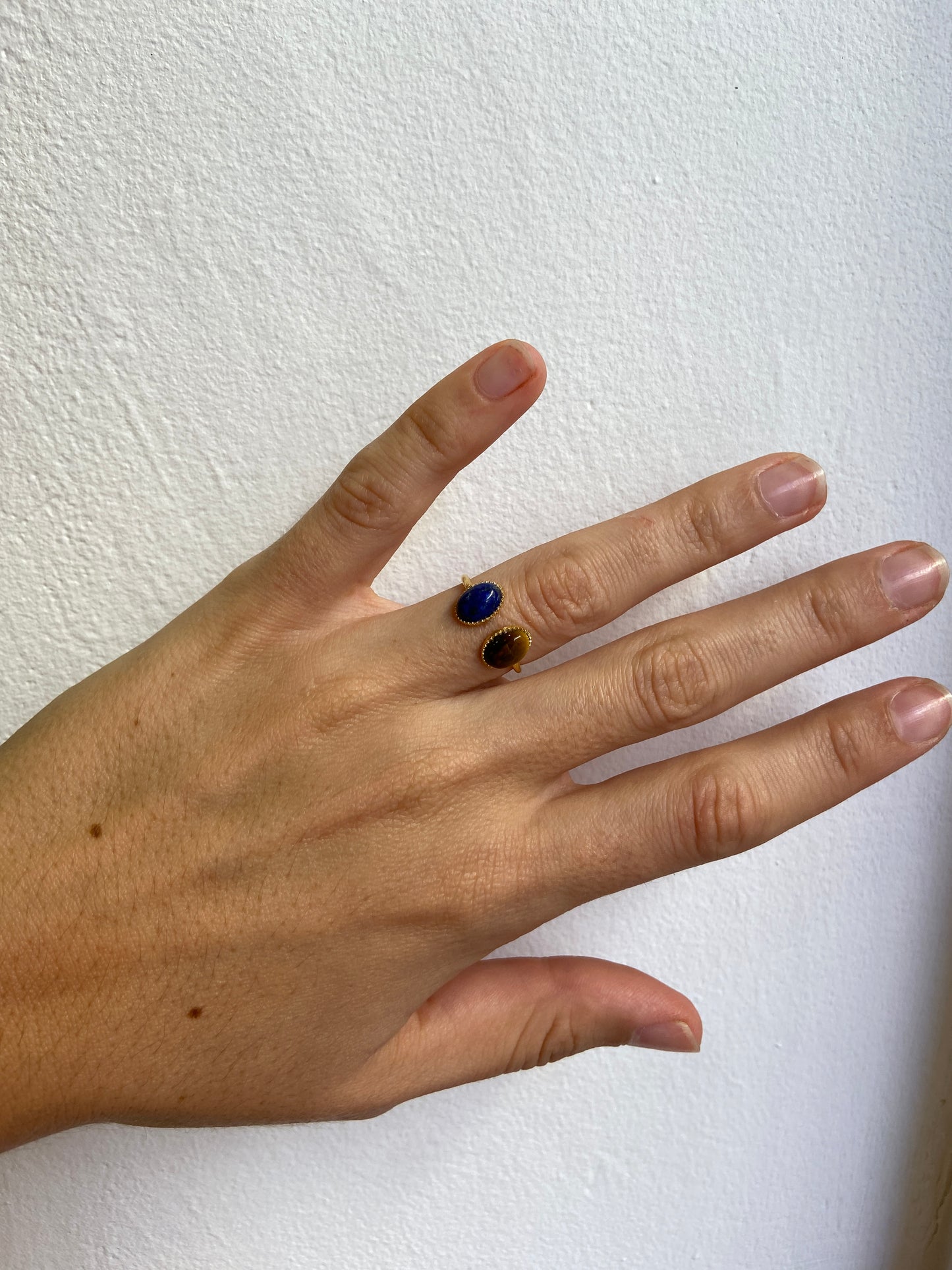Bague Lapis-Lazuli Oeil de Tigre