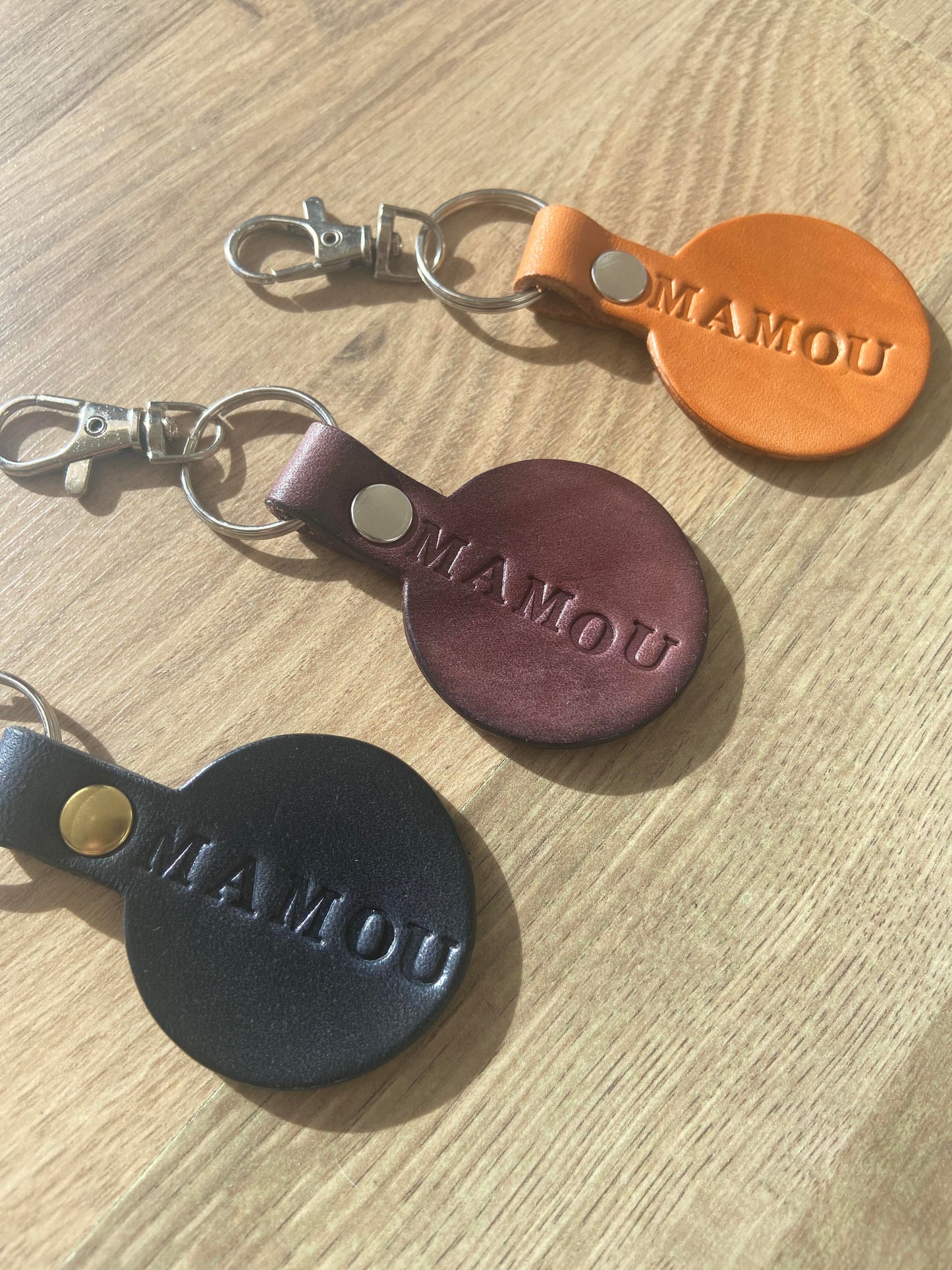Porte Clé en Cuir Tannage Végétal - MAMOU