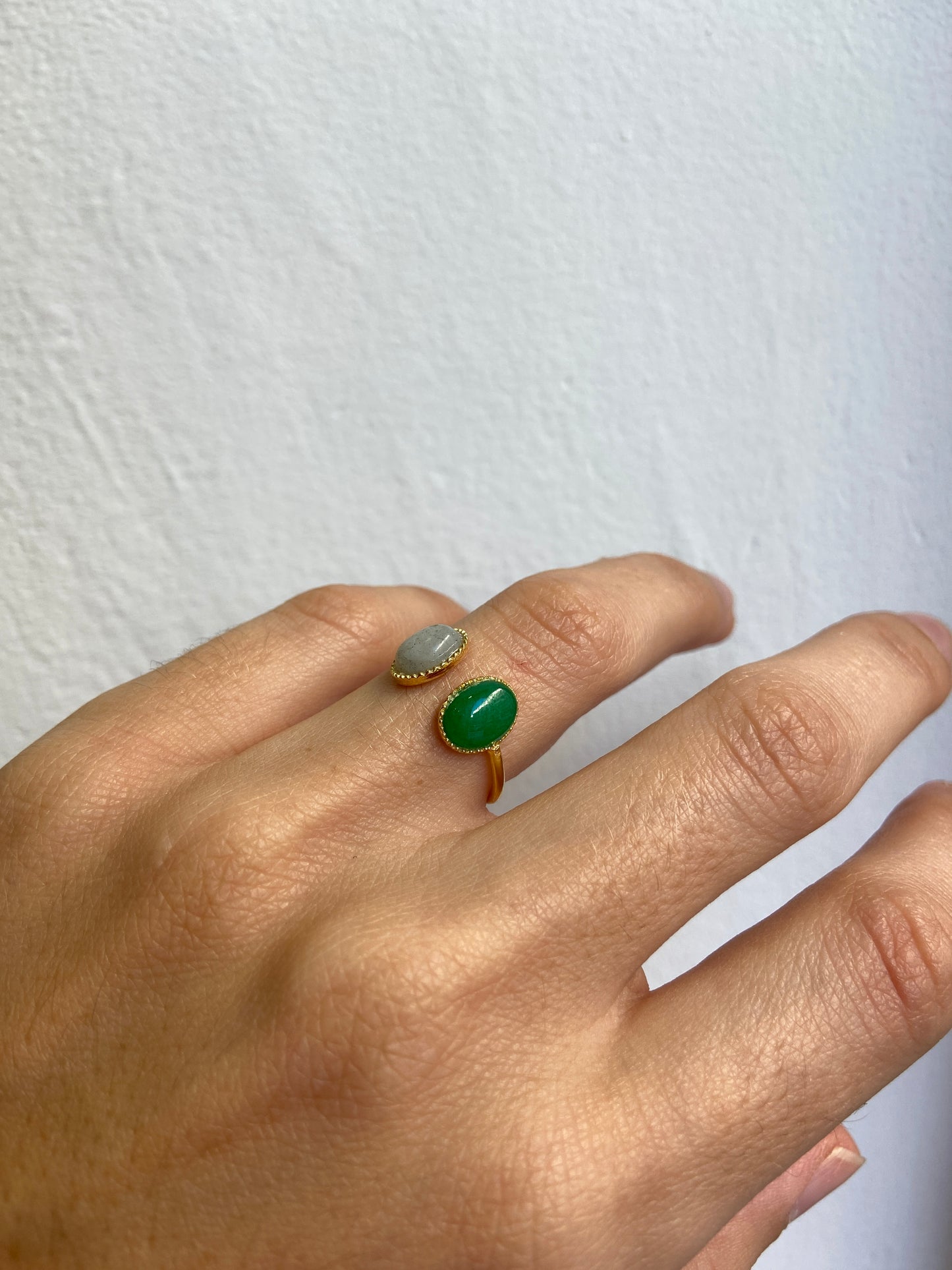 Bague Agathe Verte Labradorite