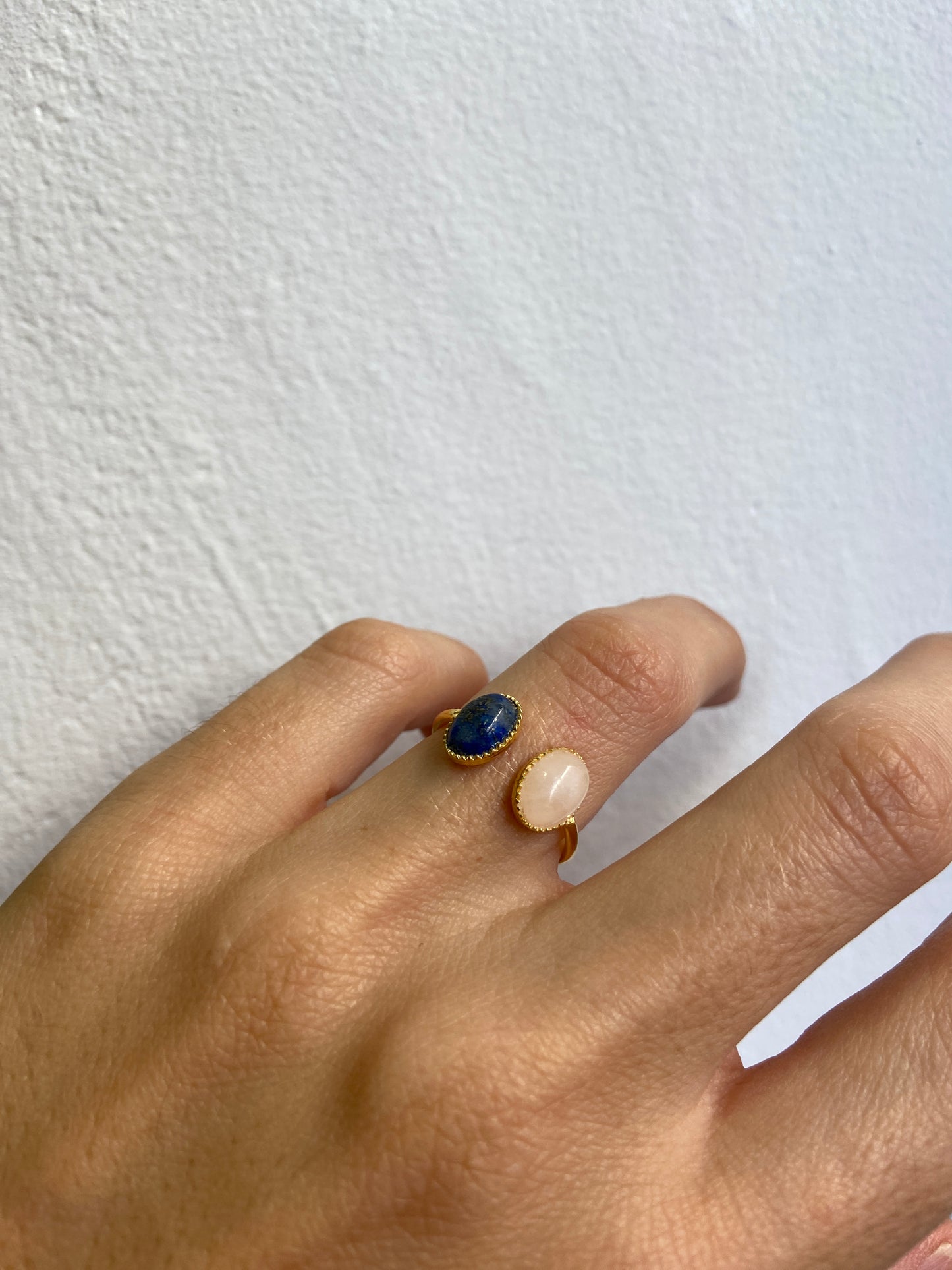 Bague Lapis-Lazuli Quartz Rose