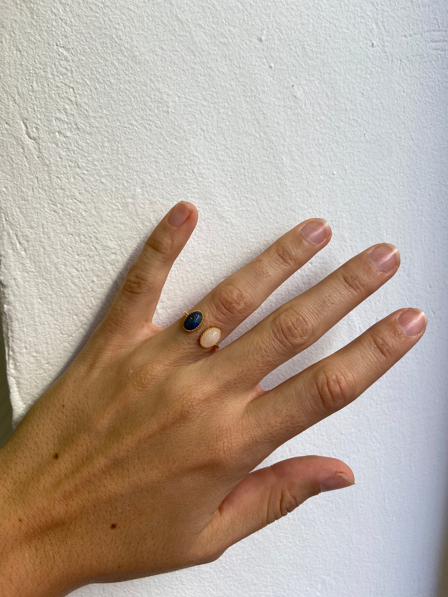 Bague Lapis-Lazuli Quartz Rose