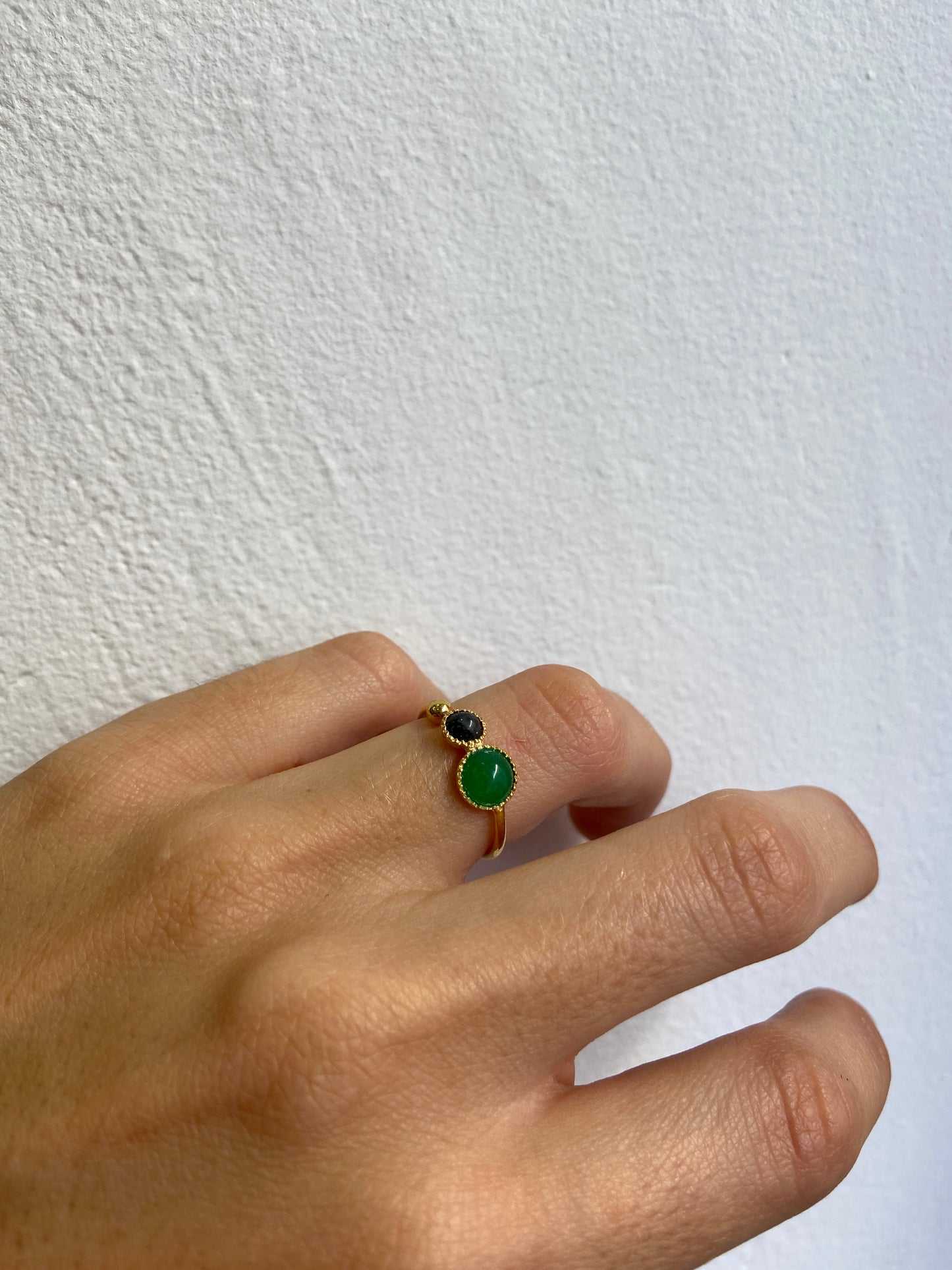 Bague Onyx Agathe Verte