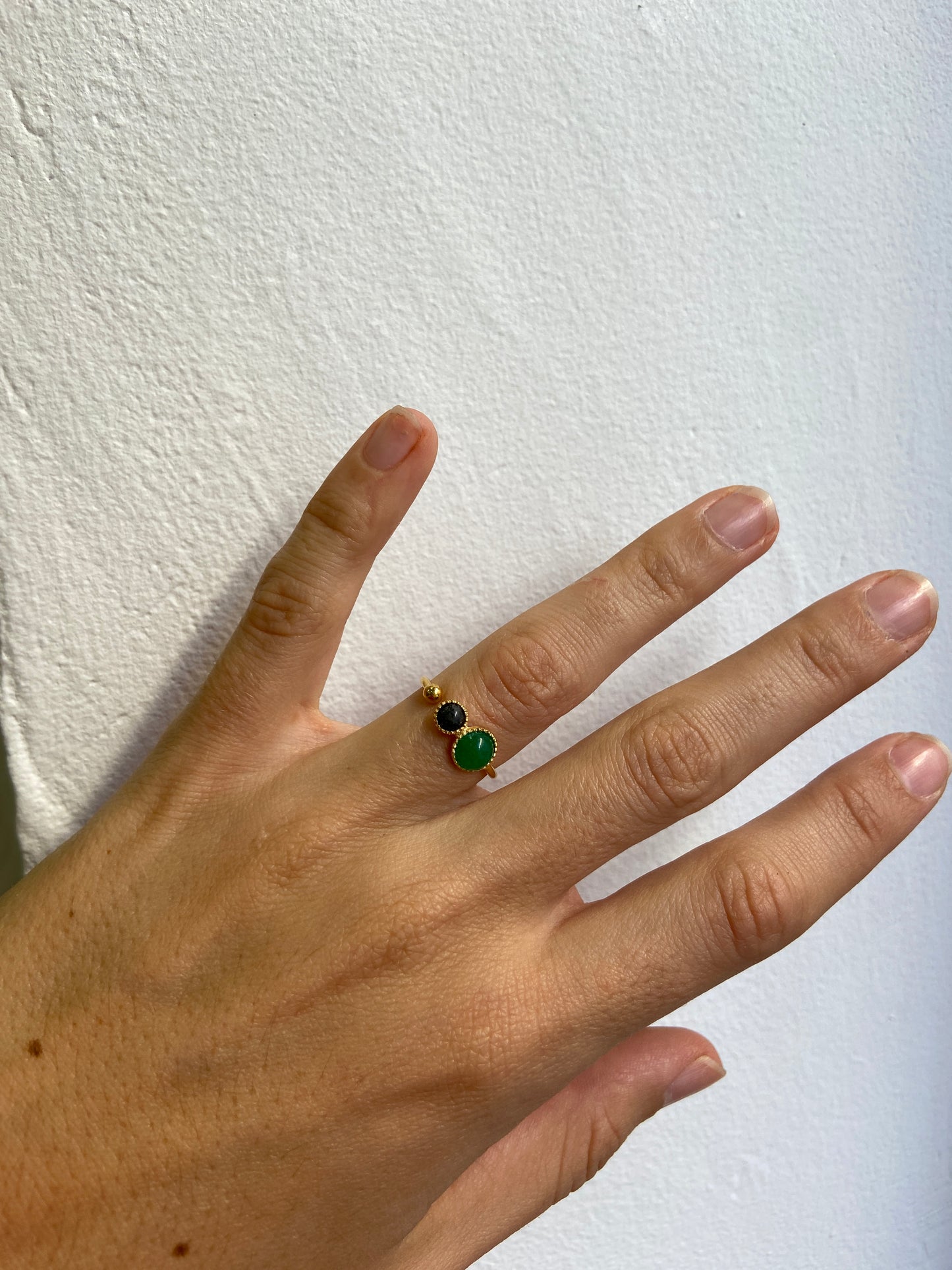 Bague Onyx Agathe Verte