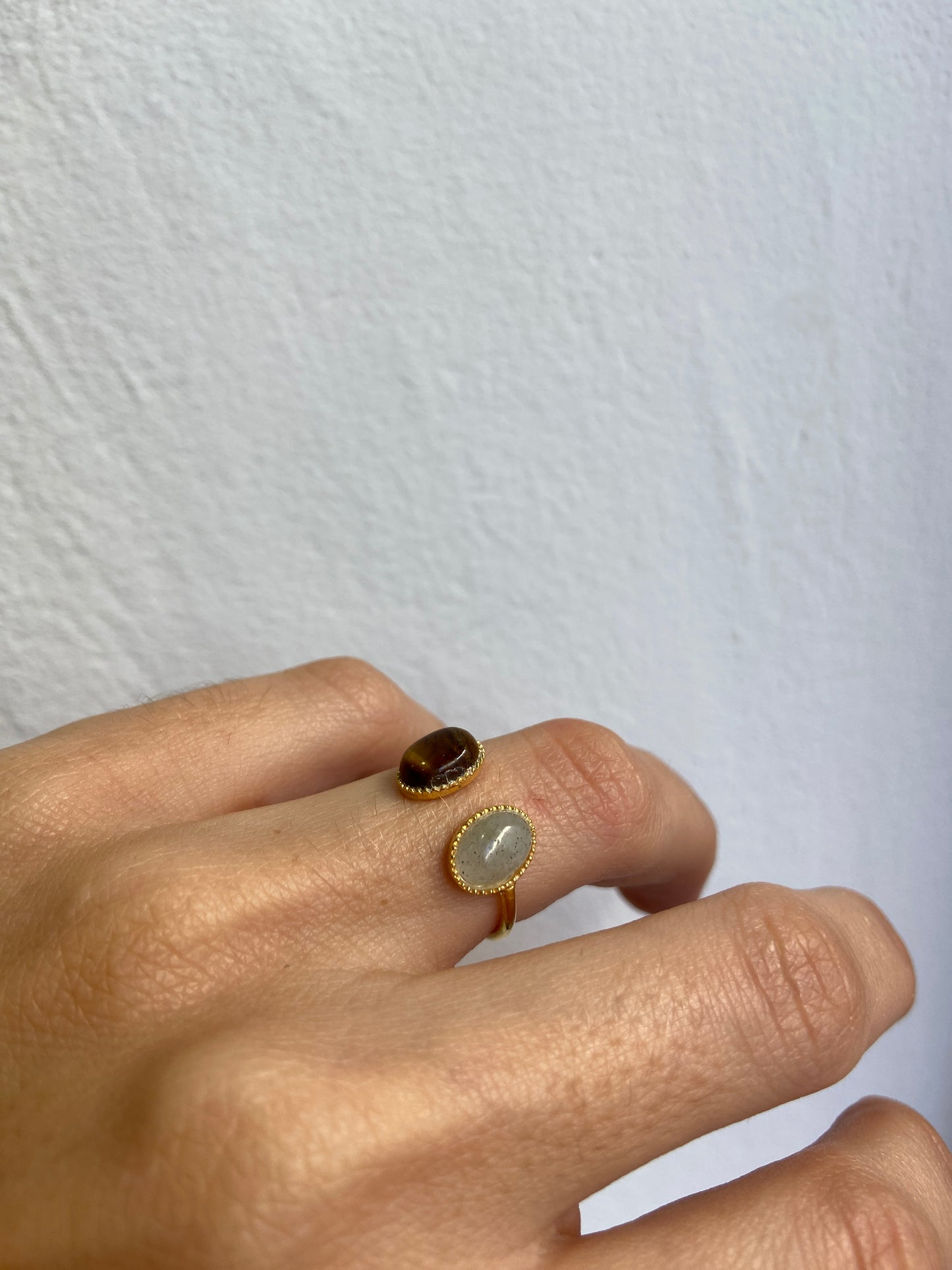 Bague Oeil de Tigre Labradorite