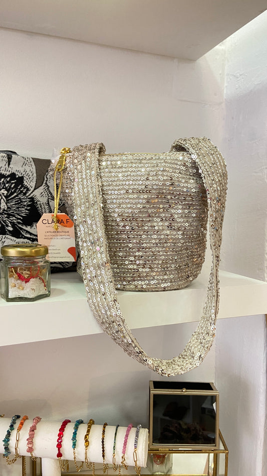 Sac sequins beige - Charlie