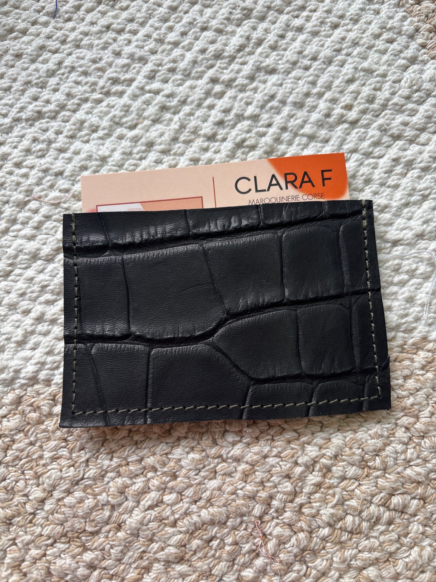 Porte carte cuir