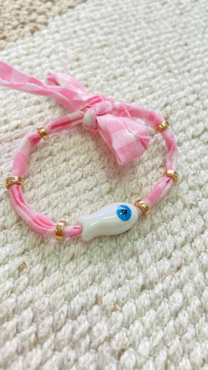 Bracelet Poisson et tissu coton