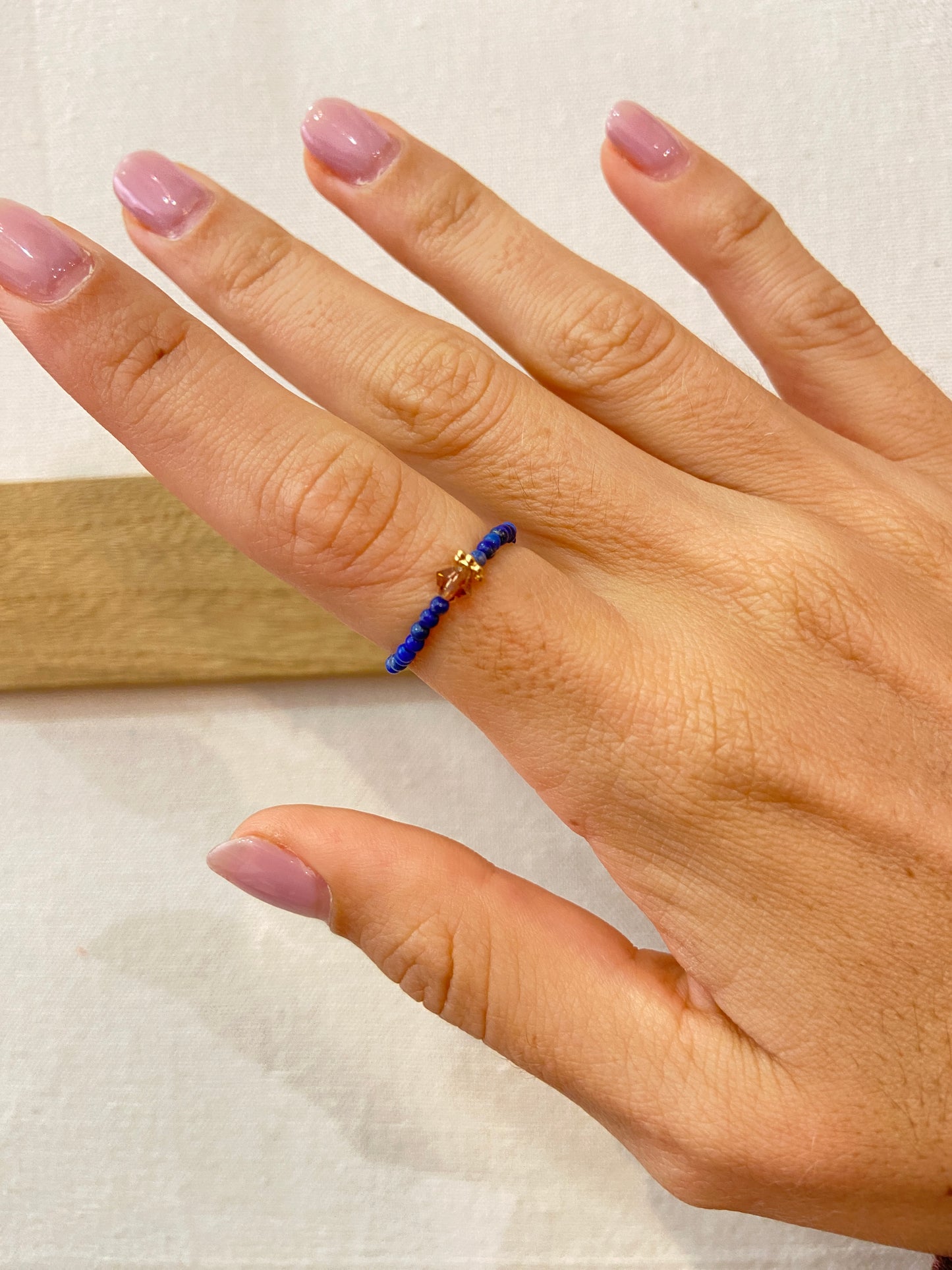 Bague élastique - Lapis Lazuli